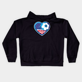 US Soccer Team Fan Gift Kids Hoodie